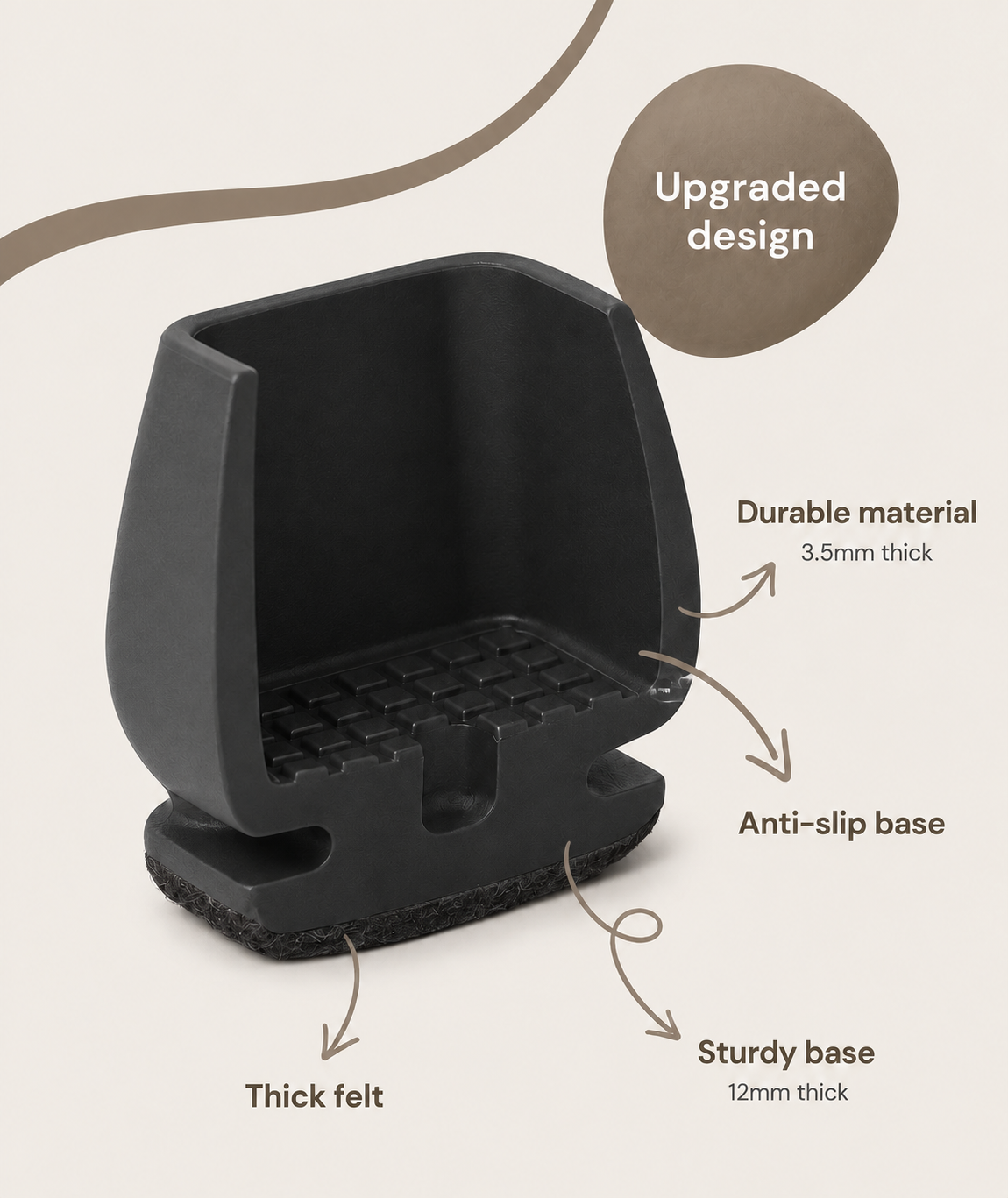 Set of chair leg protectors for a dining set