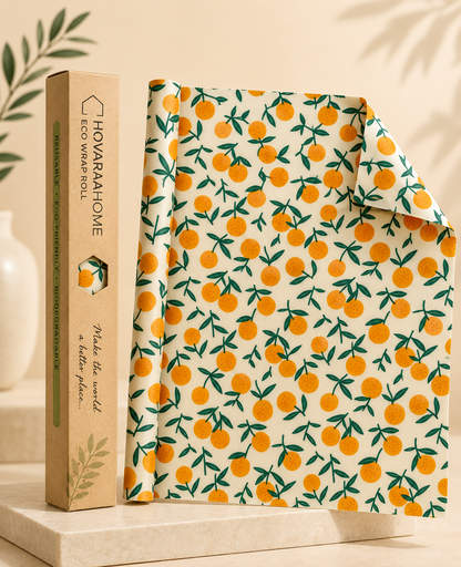 Reusable Beeswax Food Wraps — Cut-to-Size Roll or 3-Piece Kit