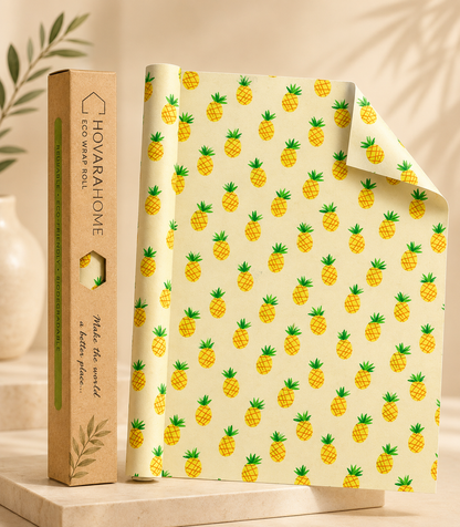 Reusable Beeswax Food Wraps — Cut-to-Size Roll or 3-Piece Kit