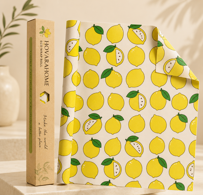 Reusable Beeswax Food Wraps — Cut-to-Size Roll or 3-Piece Kit