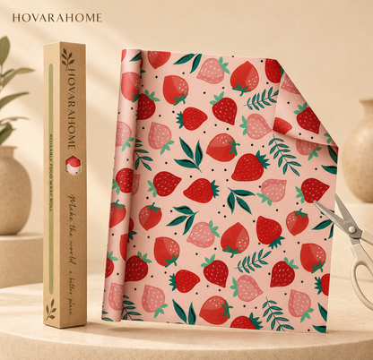 Reusable Beeswax Food Wraps — Cut-to-Size Roll or 3-Piece Kit